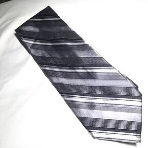 silver striped tie
